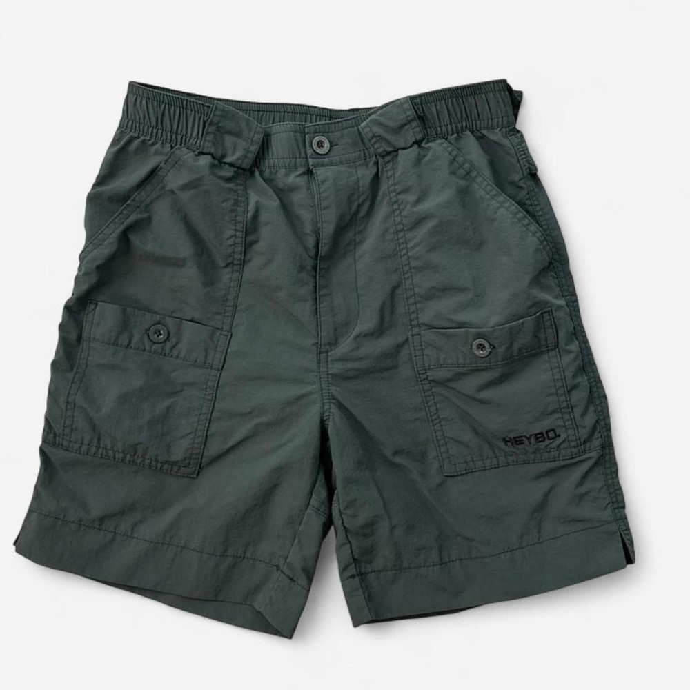 Heybo Outdoors Cargo Fishing Shorts Men's S Elastic Waist Utility Outdoor 0091